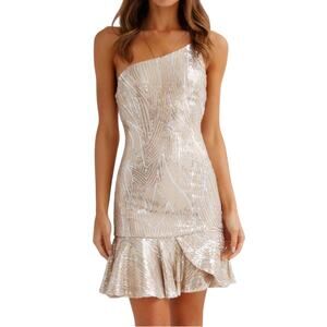 NIGHT CITY FEVER DRESS GOLD SEQUINS - Hello Molly Angel Biba